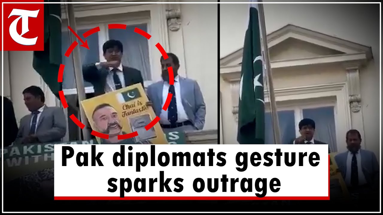 Indian, Pakistani protesters face off in London; Pak diplomatic official makes threatening gestures