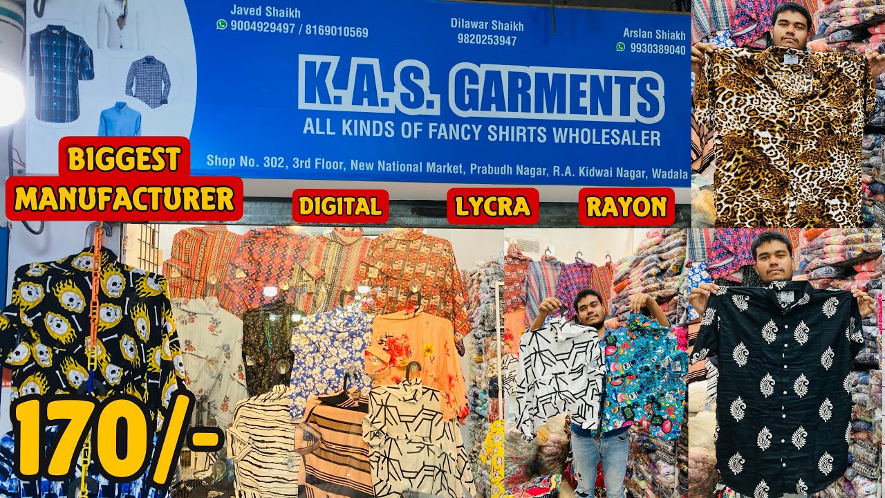 Digital Print Shirts | Rayon Shirts | Lycra Shirts Biggest Manufacturer | Mumbai Wholesale Market
