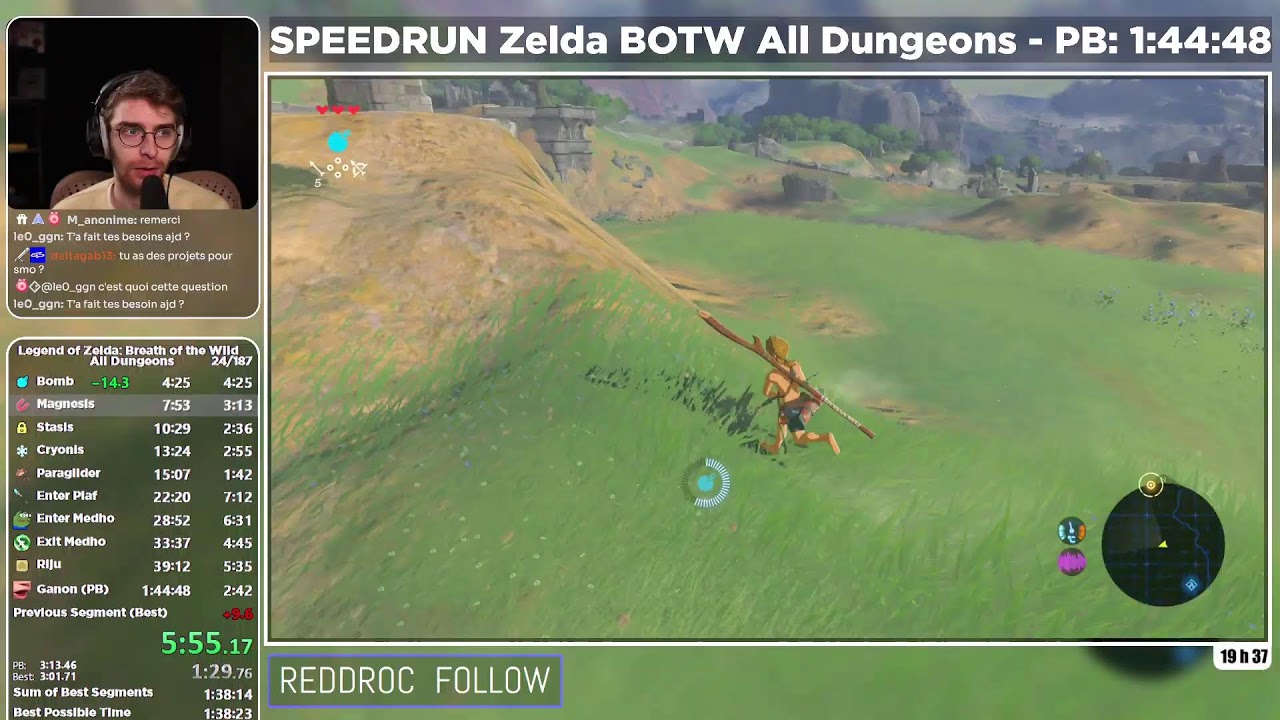 🔴SPEEDRUN ZeldaBOTW ALL DUNGEONS🔴je veux juste finir une run svp