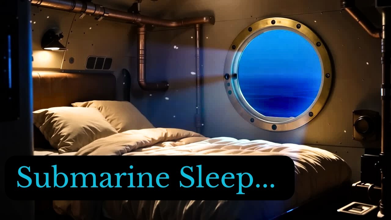 Sleep Inside a Deep Sea Submarine 🚢 | Dark Cabin Ambiance, Ocean Pressure Sounds (Part 1)