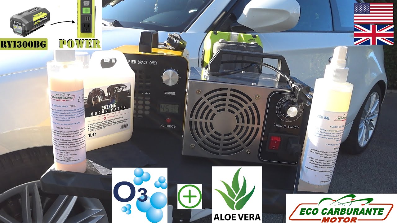 How to REMOVE BAD ODOR from your CAR 🚗 OZONE + ALOE VERA = NEW CAR SMELL