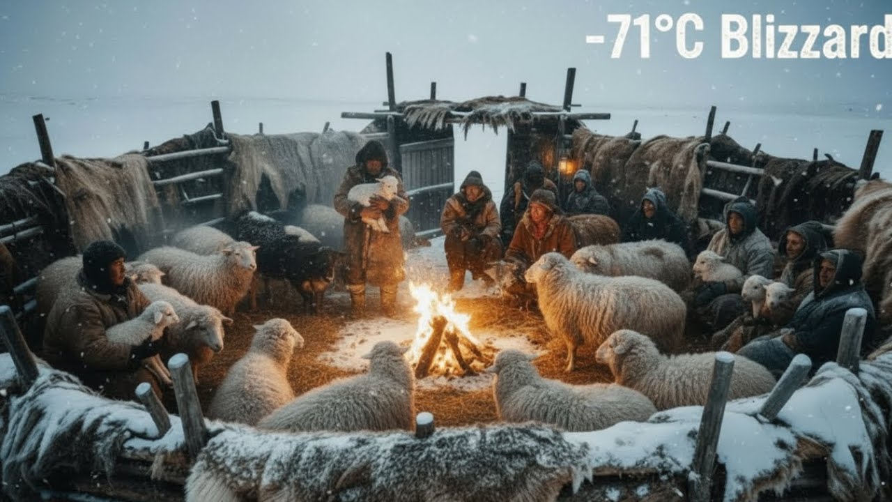 Sheep Survive in a -71°C Blizzard… The Life with a Newborn at –64°C (−83°F) in the Yakutsk🐑❄️