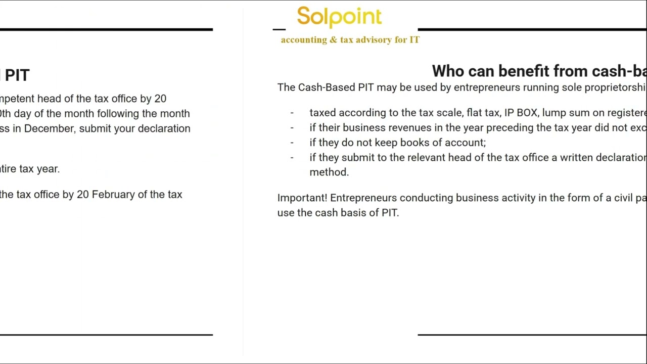 Cash Basd PIT Explained | Jak działa PIT Kasowy w Polsce?