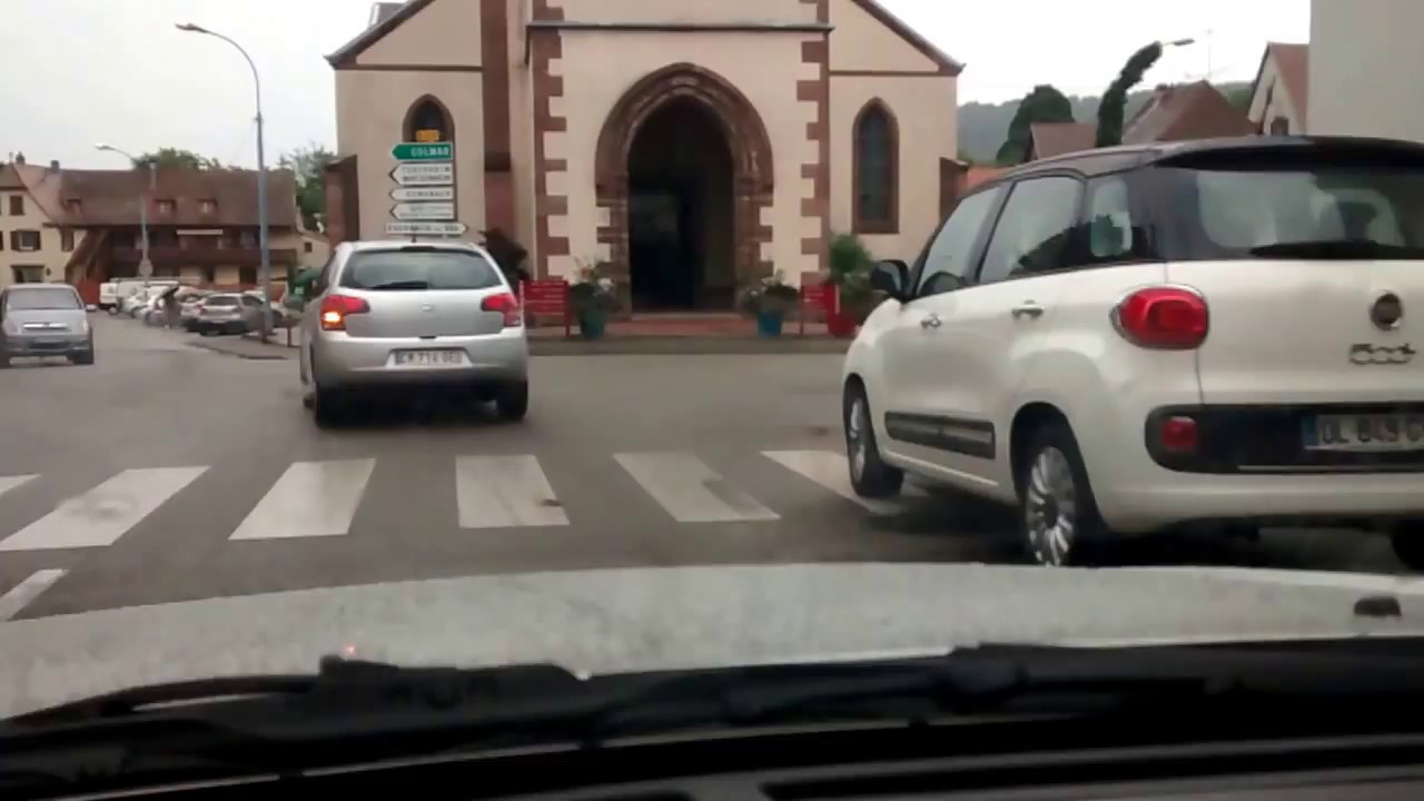 Driving in Munster (Alsace), France 2016-08-04