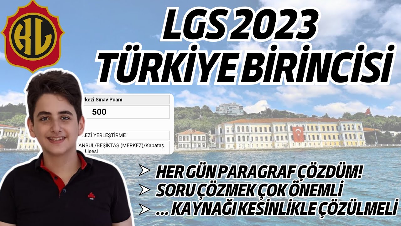 LGS 2023 Türkiye Birincisi | Kabataş Erkek Lisesi 500 Tam Puan!