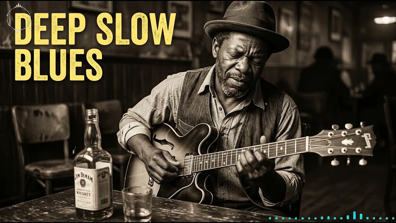 Smoky Bar Slow Blues Guitar – Relaxing Electric Blues Instrumental for Late Night