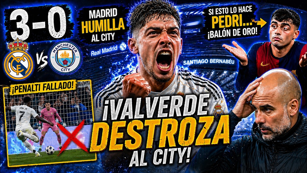 VALVERDE con una ACTUACION CRISTIANESCA DESTROZA al CITY de PEP | 3-0 en UN PARTIDO CASI PERFECTO