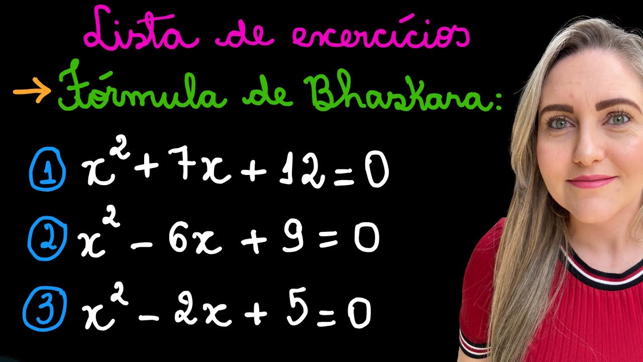 LISTA DE FÓRMULA DE BHASKARA / EQUAÇÃO DO 2º GRAU / EQUAÇÃO QUADRÁTICA. EXPLICAÇÃO BÁSICA PARA ENEM!