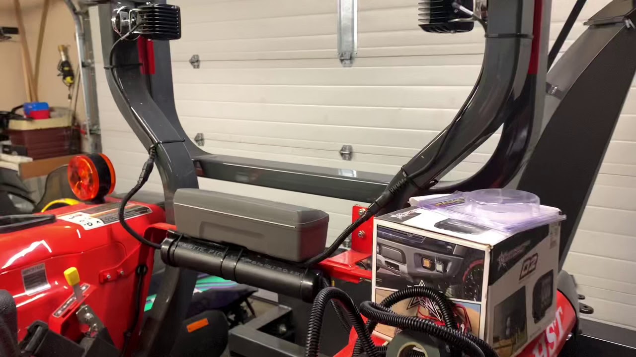 Easy installation of Kubota rear work lights