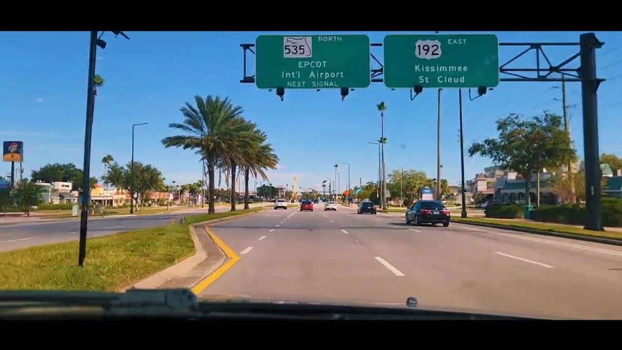 [4k] US I92 Kissimmee Florida Driving Tour 