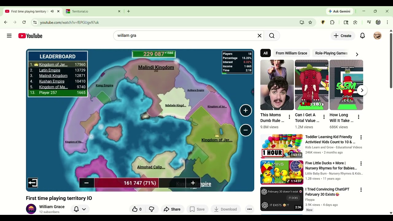 Willam Grace's Gameplay (territorial.io)
