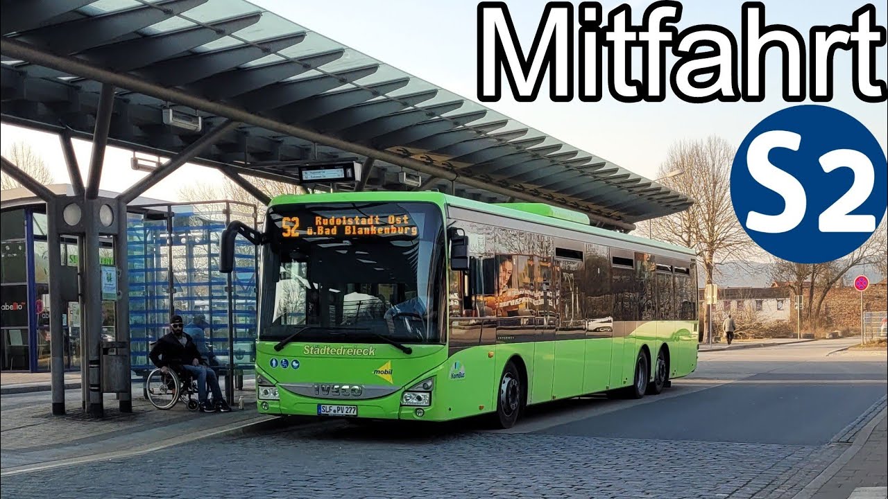 Mitfahrt | IVECO Crossway LE City 14.5M | Linie S2 | Saalfeld, Busbahnhof - Rudolstadt Ost