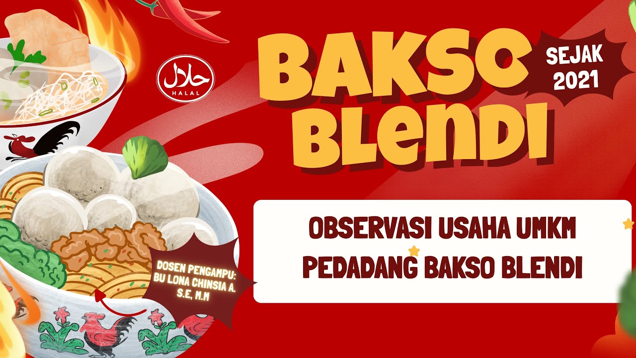 ‼️Observasi usaha UMKM pedagang bakso Blendi‼️