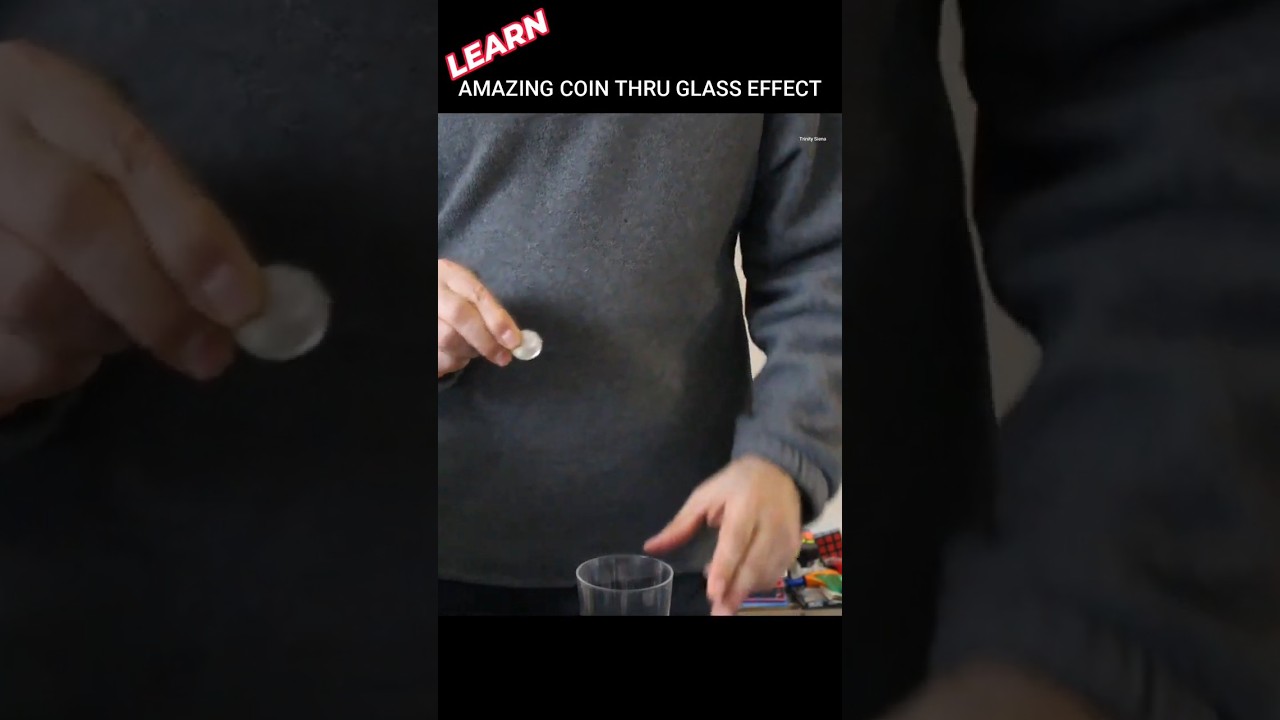Learn This Classic Coin Thru Glass  #magic #magician