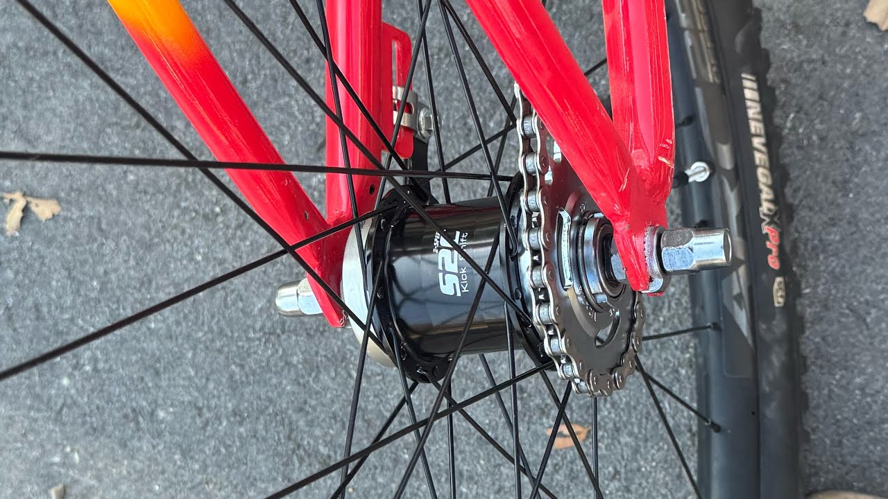 Sturmey Archer 2 Speed Kick Back Hub on State Bike Klunker w/ Race Face Clincher Off Set Rim #bike