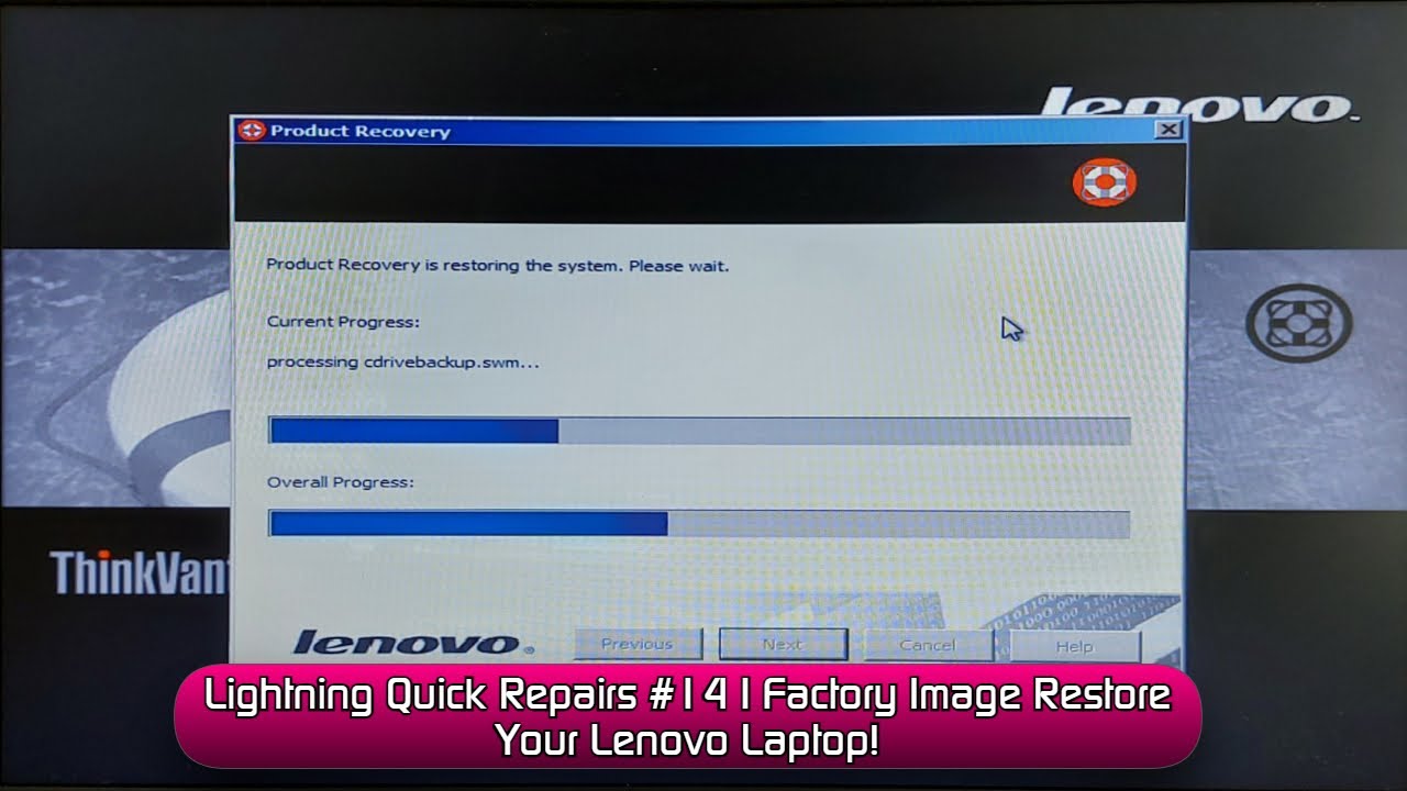 Lightning Quick Repairs #14 | Factory Image Restore Your Lenovo Laptop!