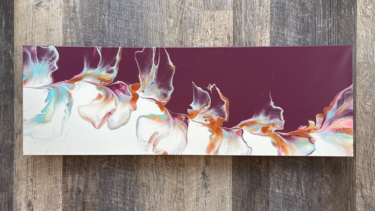 Soft Red Abstract Flow Art Painting with a Finger Swipe