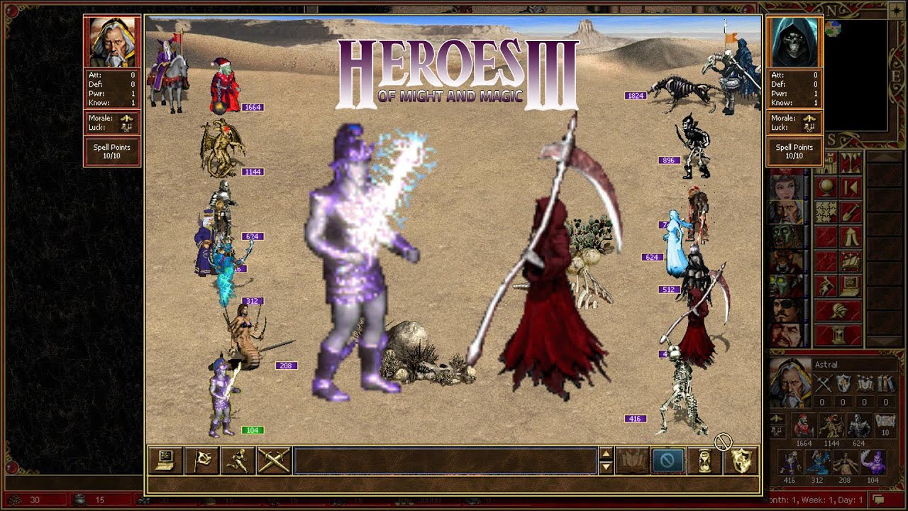 Heroes 3 COMBAT One year growth Tower vs Dth Valley