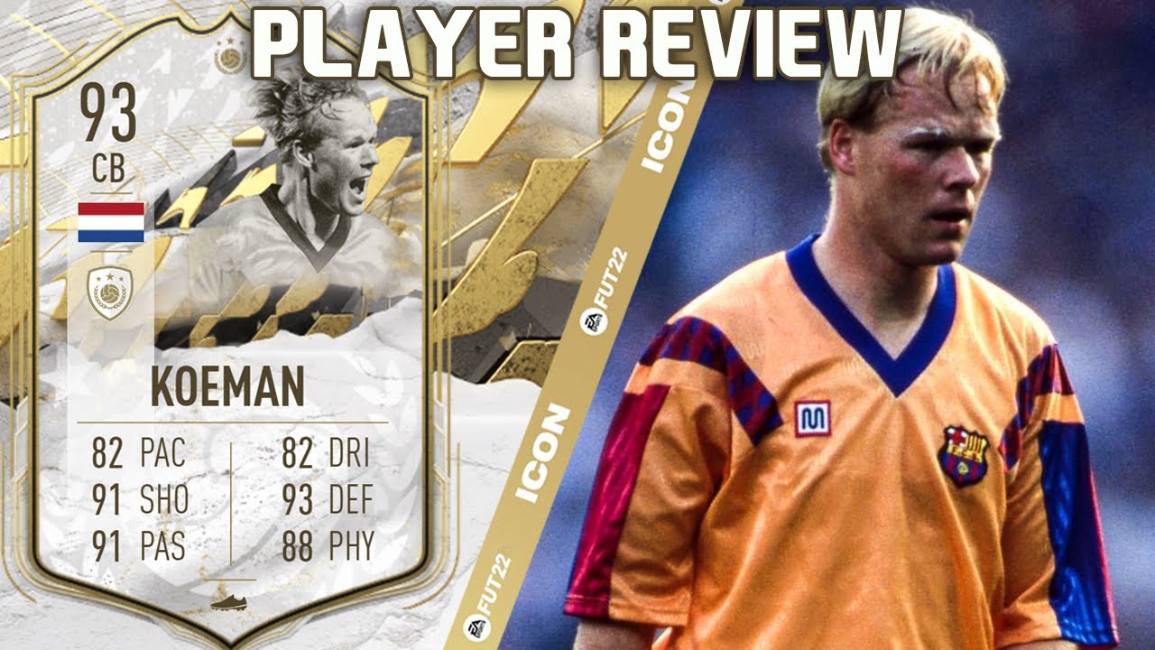 INSANE BOOST! 🔥 93 ICON MOMENTS KOEMAN PLAYER REVIEW! FIFA 22 ULTIMATE TEAM