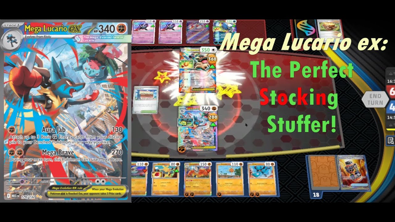 Mega Lucario ex:  The Perfect Stocking Stuffer!