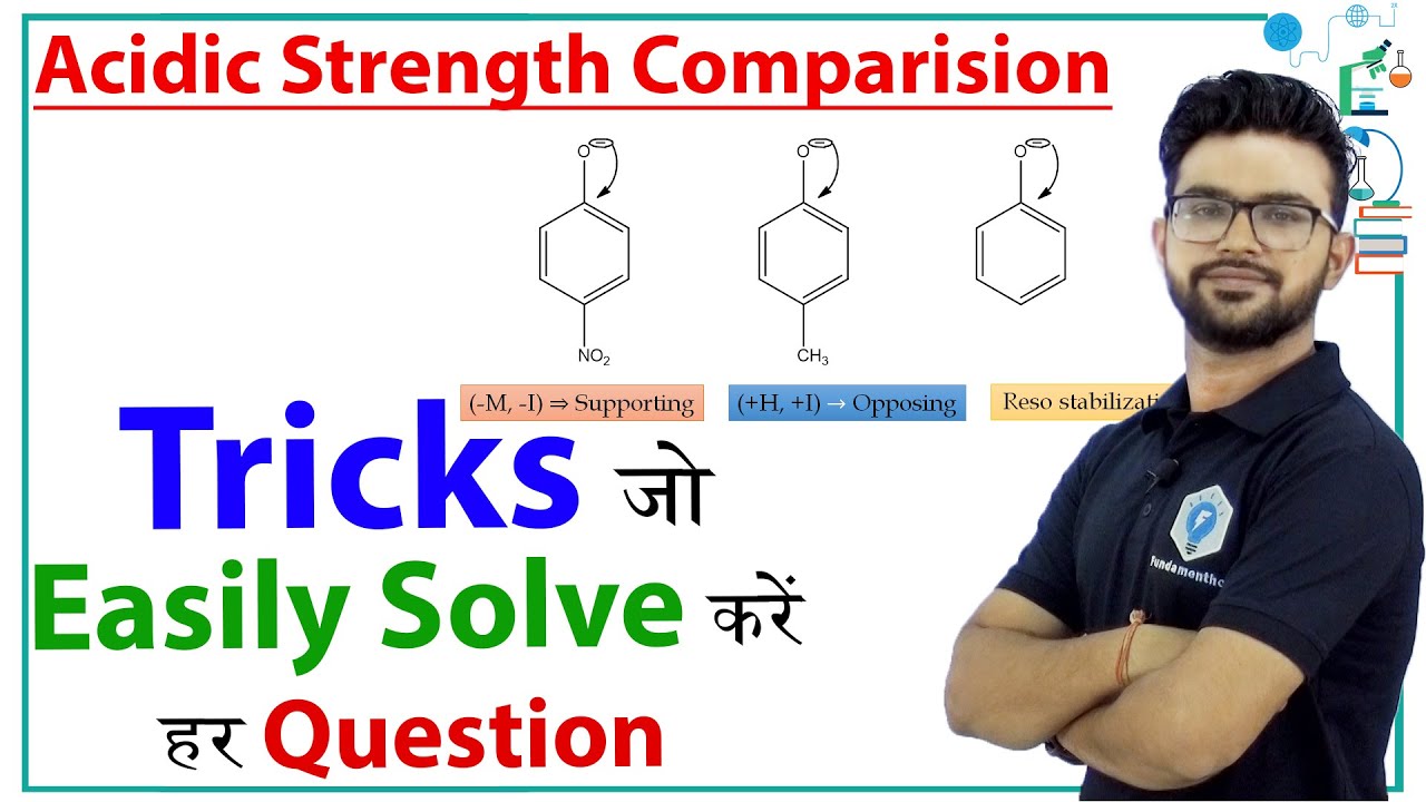 Top 5 Tricks for Acidic strength comparison | General Organic Chemistry | JEE  | NEET