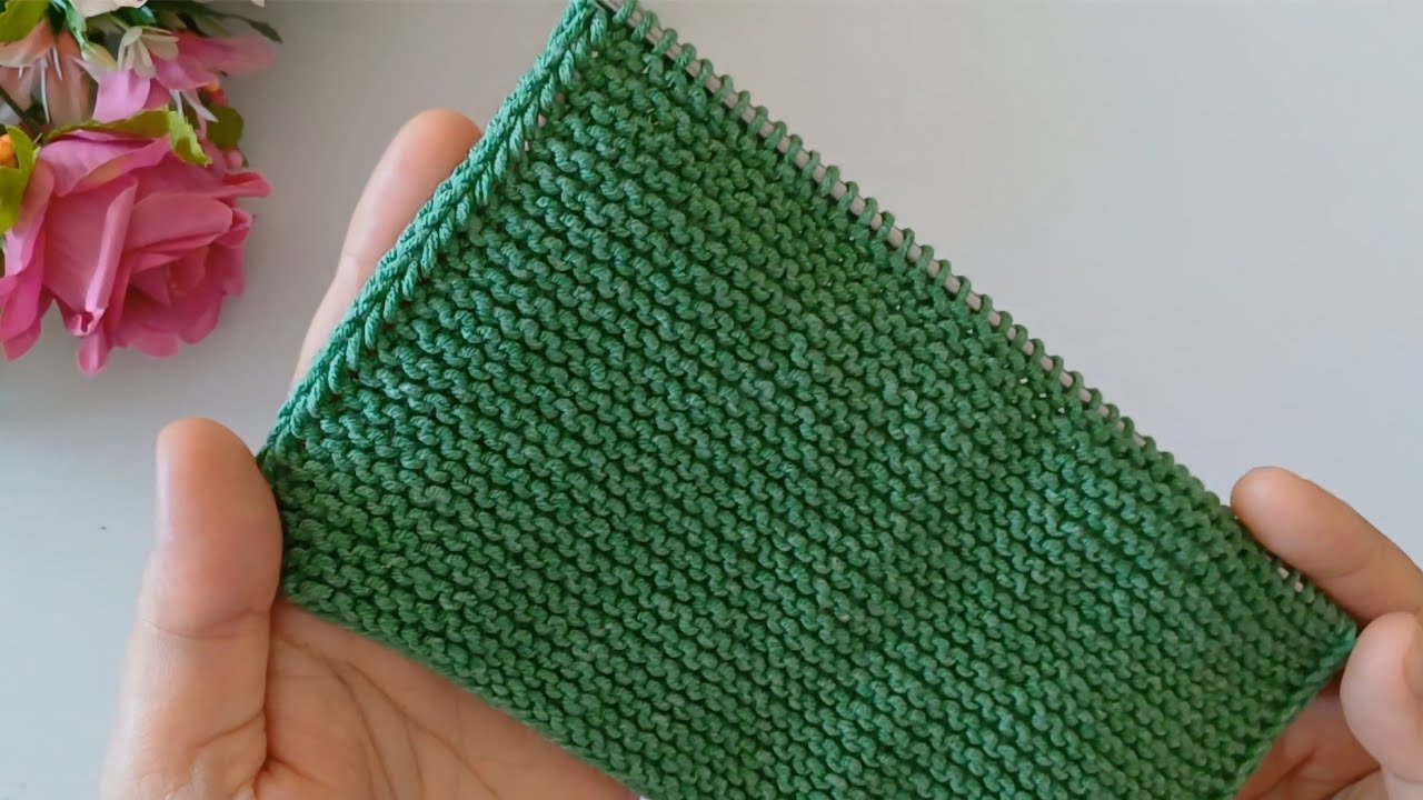 💥HAROŞA &Ouml;RG&Uuml; DE KENARLARIN MUNTAZAM YAPILIŞ TEKNİĞİ👌TWO NEEDLE KNITTING TECHNİQUE 💥HAROSHA KNITTING