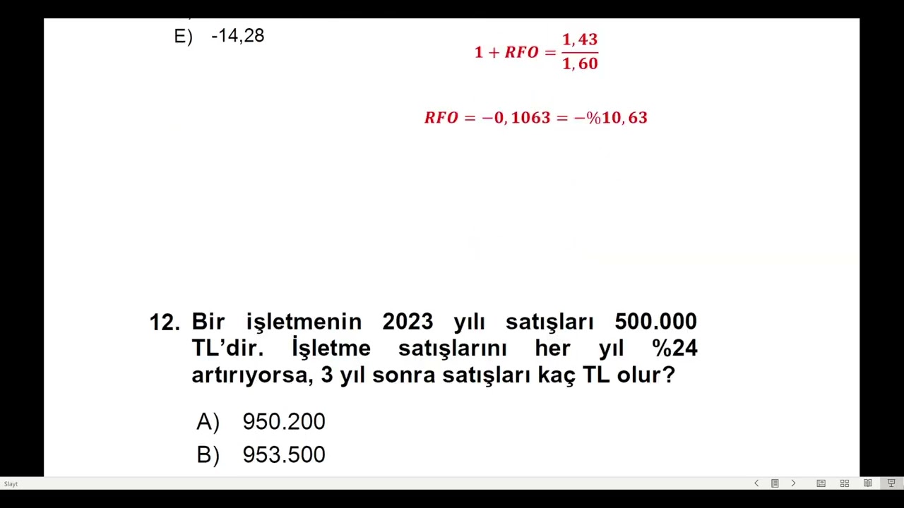 AÖF FİNANS MATEMATİĞİ 2025 YILI ARA SINAV SORULARININ ÇÖZÜMÜ