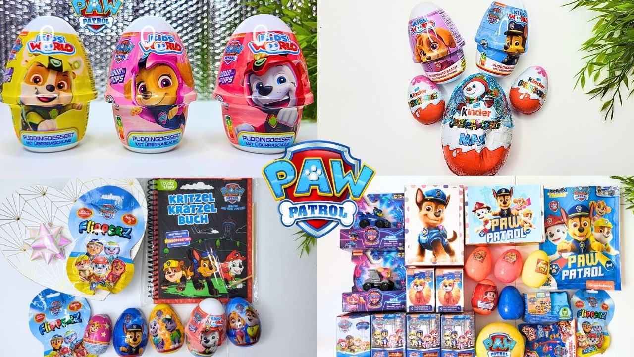 Paw Patrol Surprise Pudding Eggs 🍬🍭 Unboxing I Satisfying Video