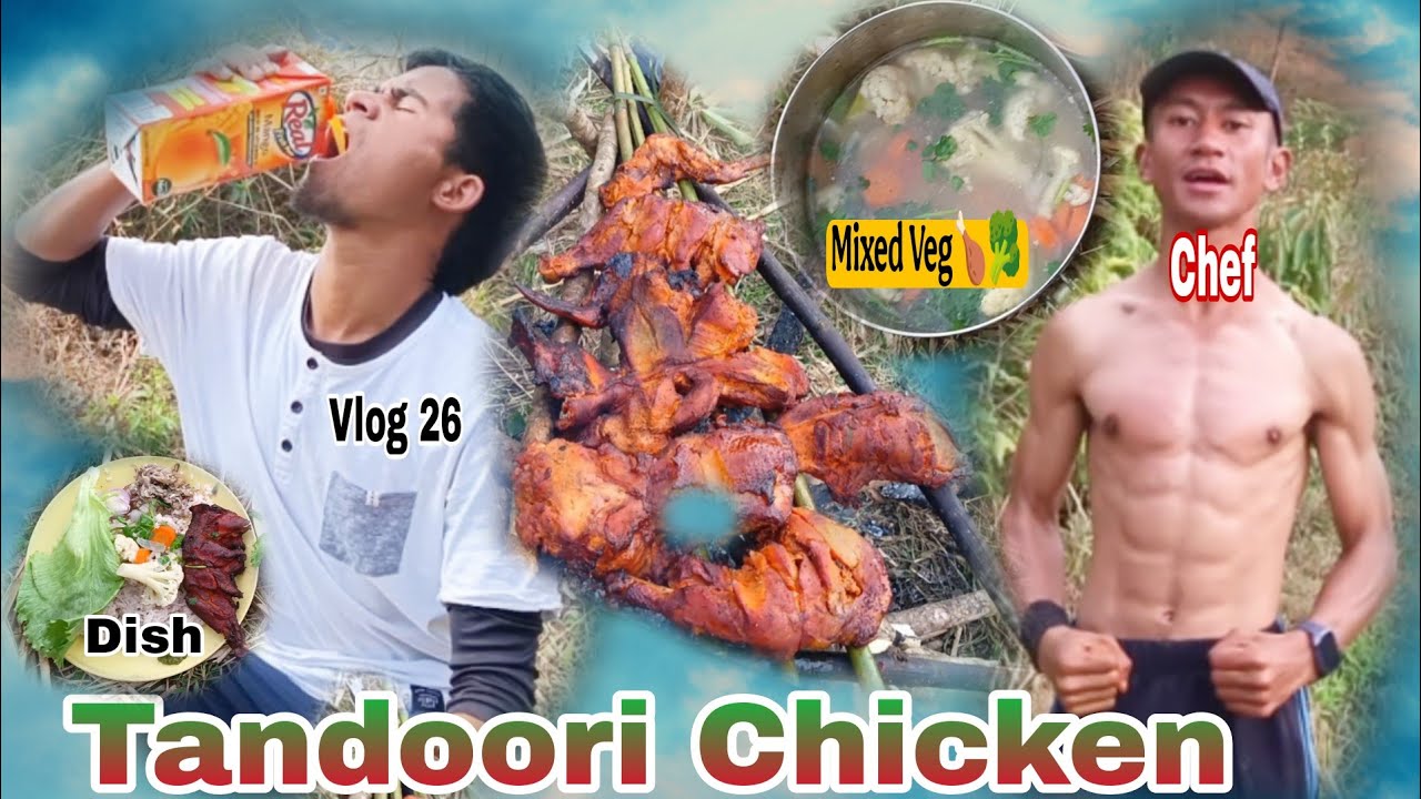 Picnic Food Hits Different | Tandoori Chicken & Mixed Veg 🍗🥗 |@jingpyntipmschannel2377 || SKHEM NAM