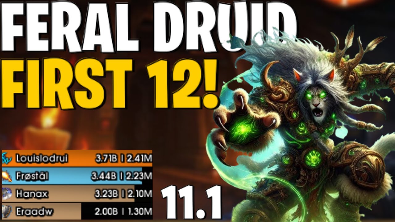+12 Darkflame Cleft- Druid Feral POV | First 12 of the season !!