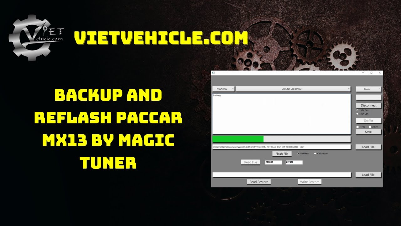 Backup and re-flash Paccar MX13 by Magic Tuner