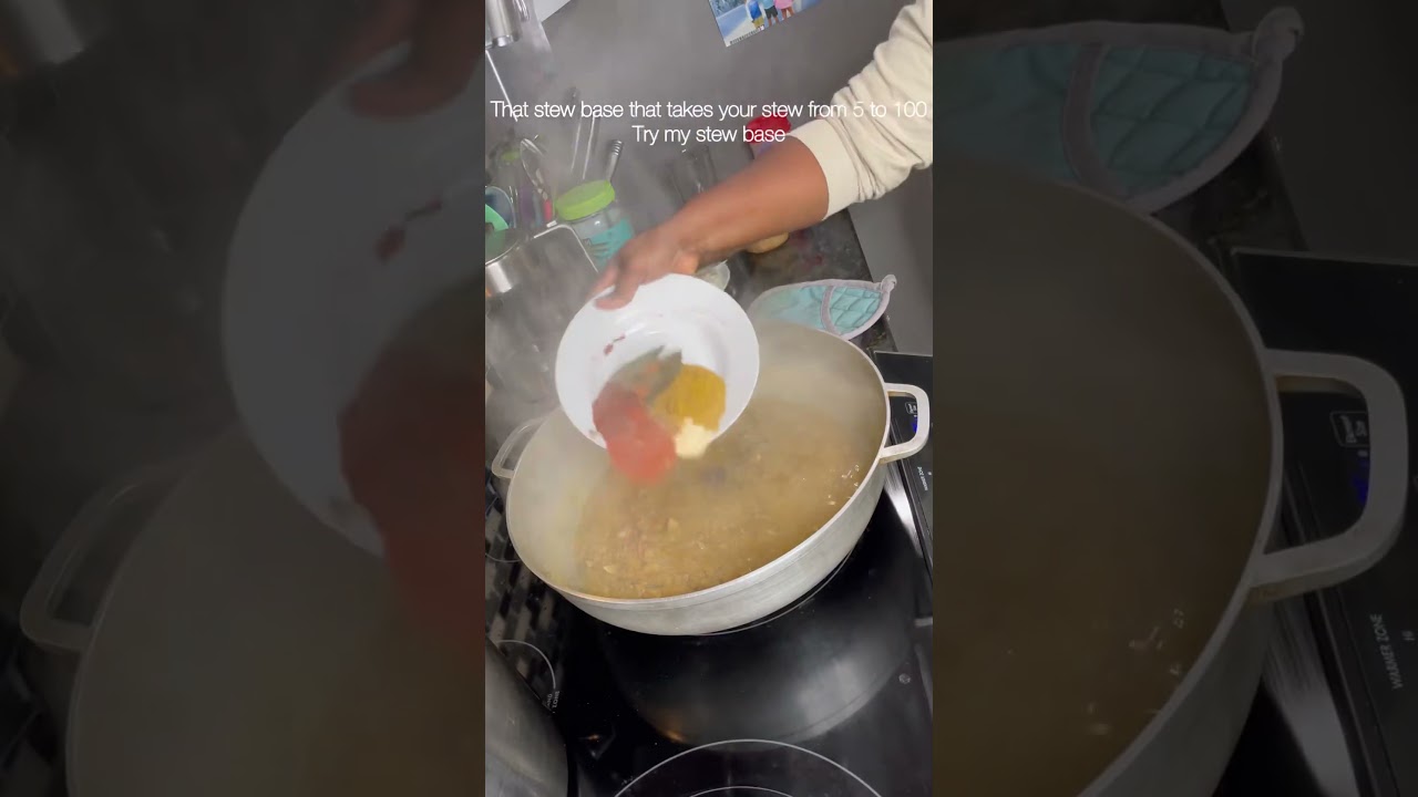 Try my stew base and thank me laterfood #fyp #foodbasics #shorts