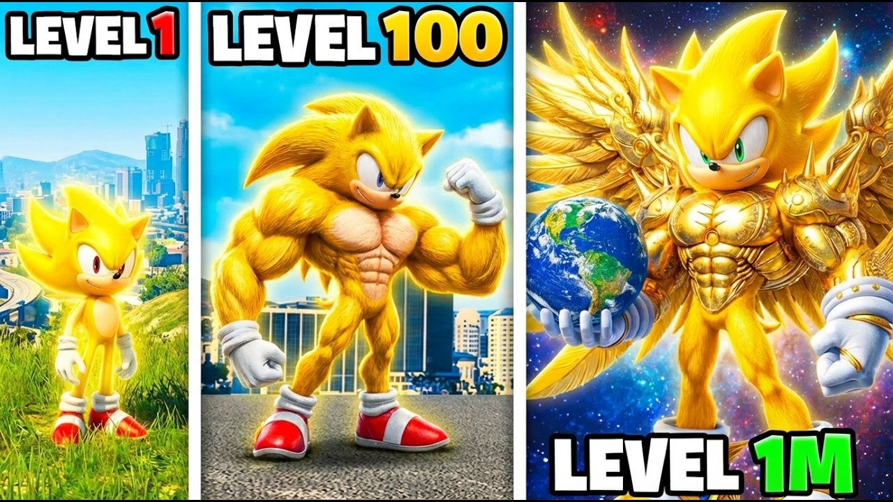 Level 1 to 1,000,000 SUPER SONIC in GTA 5!