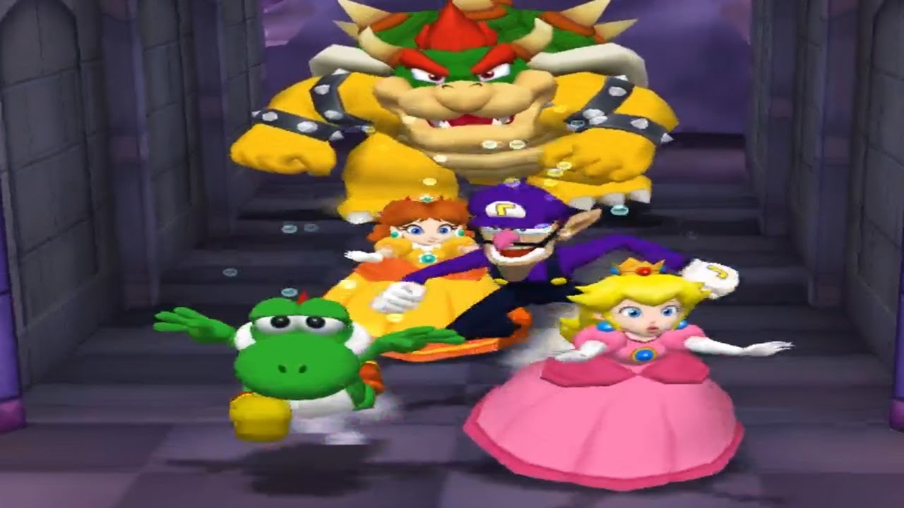 Mario Party 5 - Minigames #9 - Yoshi vs Daisy vs Peach vs Waluigi (Master Cpu)