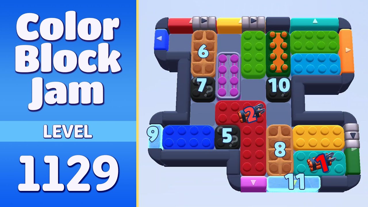 Color Block Jam Level 1129 (1130) | Every Puzzle Solved! 🎯