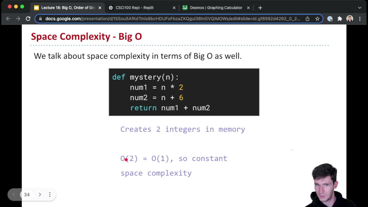 CSCI100: Lecture 18.6 - Space Complexity