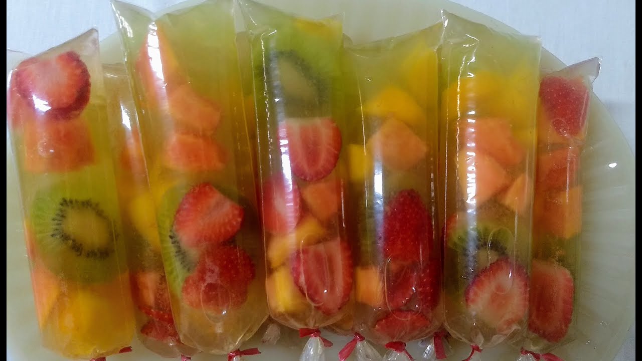 Geladão Fit de Água de Coco com Frutas