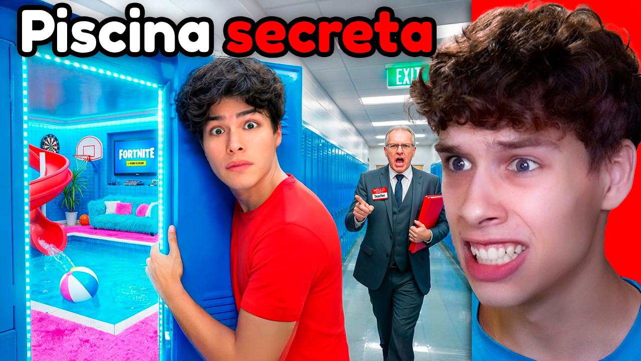 ¡CONSTRUÍ una PISCINA SECRETA en LA ESCUELA!