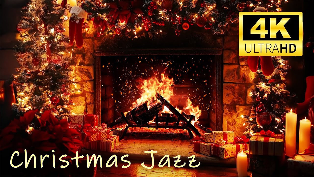 ❄️ Декабрьский Piano Jazz 🎄 Уютная Рождественская Атмосфера у Камина для Отдыха и Учёбы