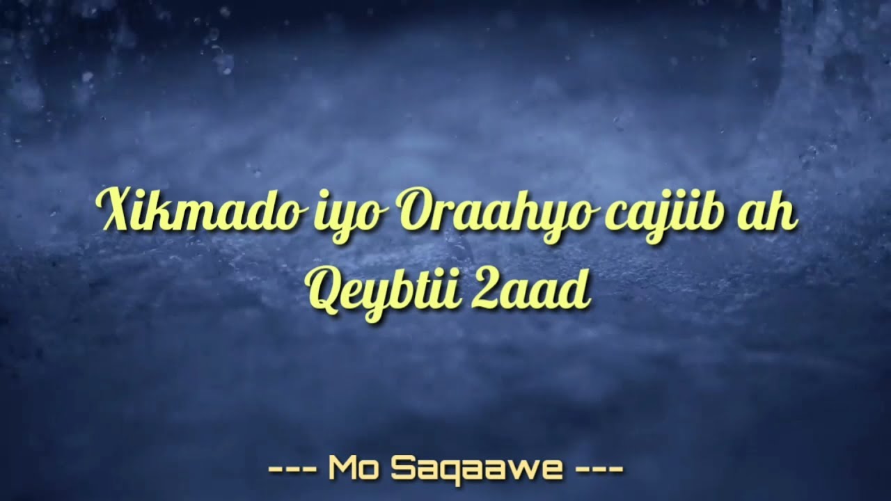 Xikmado iyo oraahyo cajiib ah! (Qeybtii labaad)