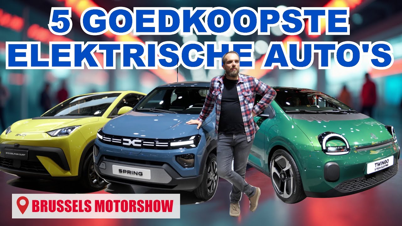 Autosalon Brussel: de 5 goedkoopste elektrische auto’s