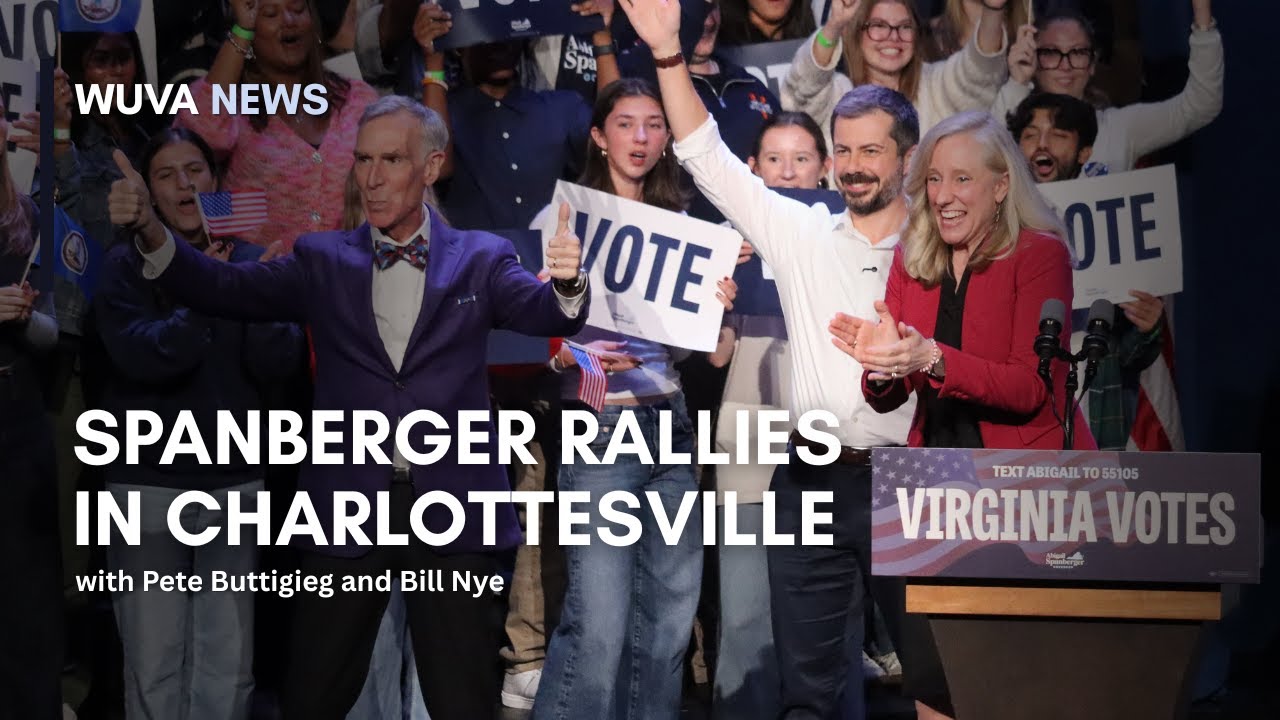 Abigail Spanberger Rallies in Charlottesville with Pete Buttigieg and Bill Nye