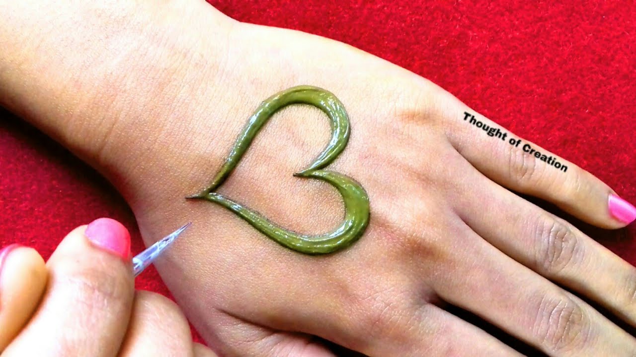 Valentine's Day Special Heart Shape Arabic Mehndi Design for Hand |Thought of Creation