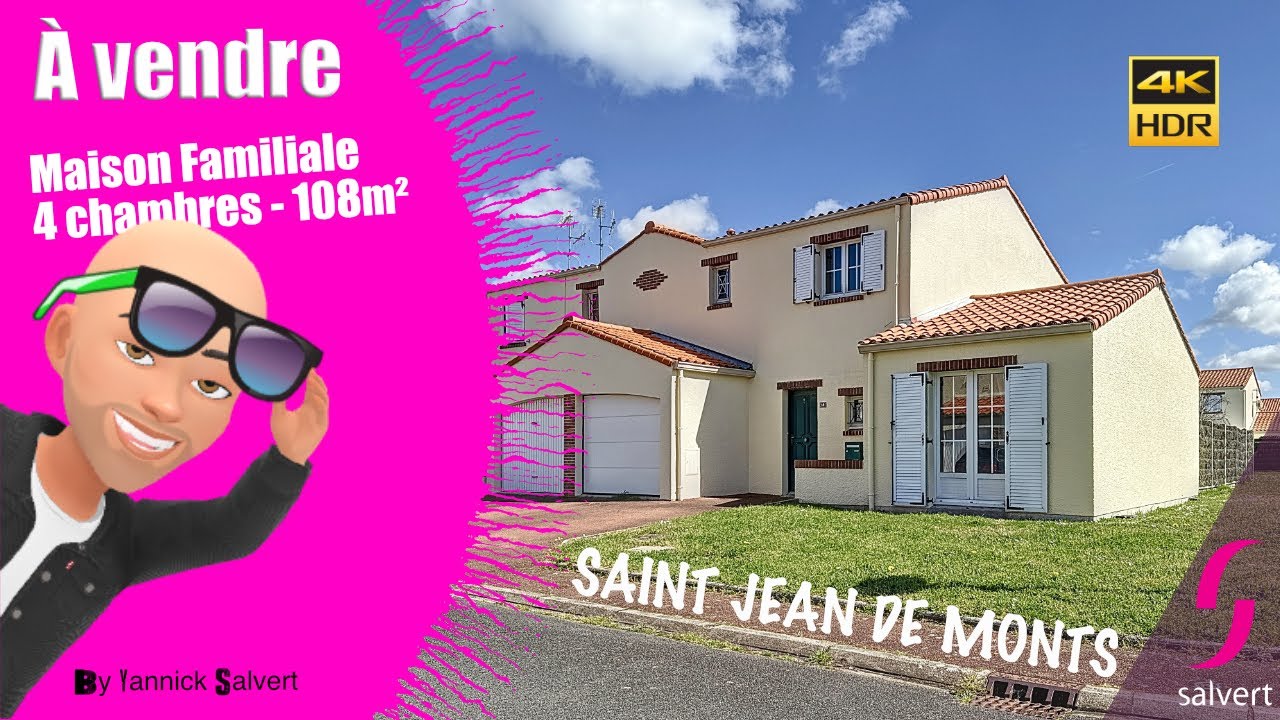 Maison Familiale 4 chambres à vendre - 108m² - St Jean de Monts (Vendée)