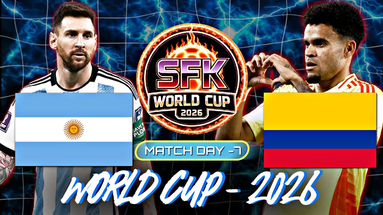 ARGENTINA 🆚 COLOMBIA 🔴 EFOOTBALL WORLD CUP 2026 🔥 MATCH DAY-7 ⚔️