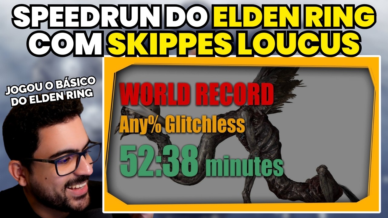 O Cara Zerou o ELDEN RING em 52:38 (Recorde Mundial)