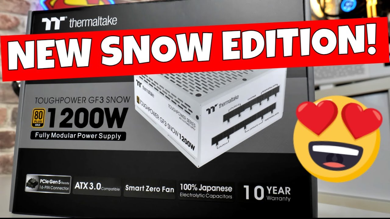 Thermaltake Toughpower GF3 1200w PCIE Gen5 ATX3.0 SNOW Edition White PSU