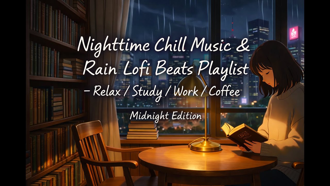 🌧️🌙 深夜に聞く雨音と脳を休めるBGM - リラックス/ 勉強 / 仕事 / コーヒータイム