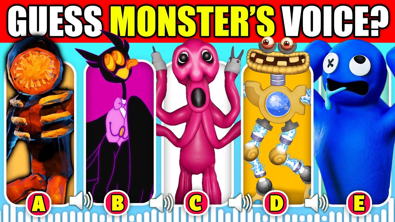 IMPOSSIBLE GUESS THE VOICE THE MONSTER | (Garten of BanBan 4 & BILLIE BUST UP + ROBLOX DOORS)