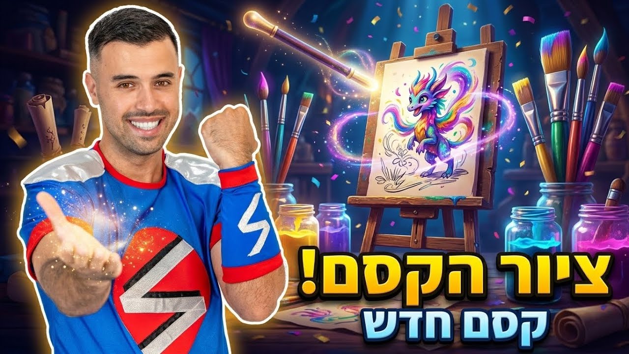אוראל פאוור בוי מלמד קסם חדש! הציור הקסום | קסמים | לימוד קסמים לילדים
